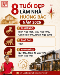 Danh sách 8 tuổi đẹp làm nhà hướng Bắc năm 2026