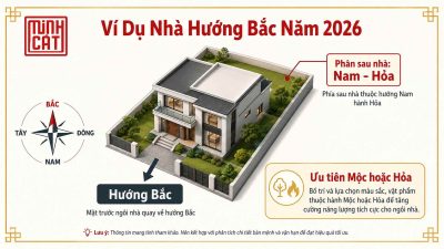 Chi Tiết nhà hướng Bắc chọn tuổi làm nhà năm 2026