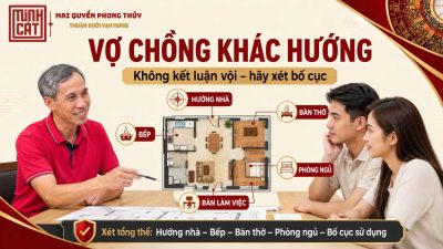 Cách chọn hướng nhà khi vợ chồng khác nhóm hướng