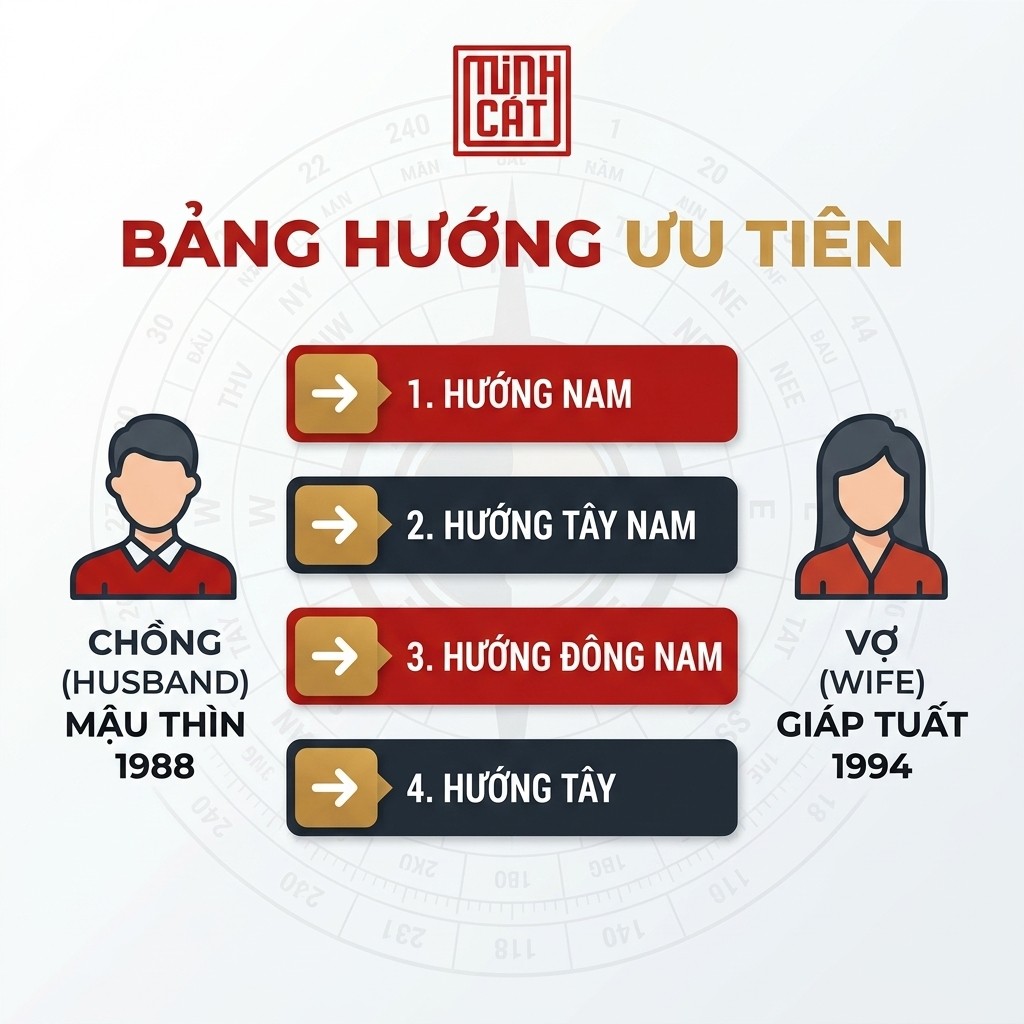 Bảng Hướng Nhà Hợp Tuổi Mậu Thìn Giáp Tuất Bảng hướng nhà hợp tuổi Mậu Thìn Giáp Tuất