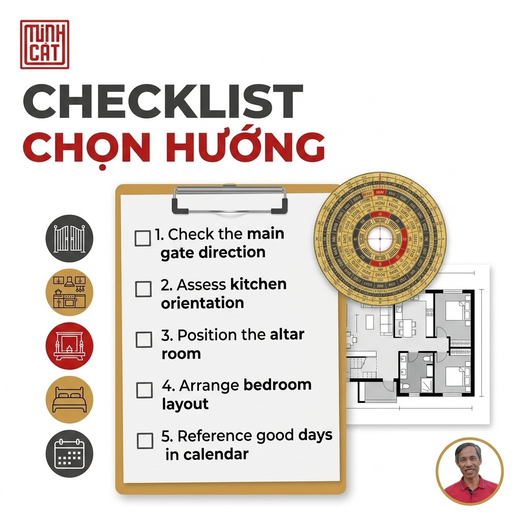 Checklist Chọn Hướng Nhà Theo Thiên Can Địa Chi Checklist chọn hướng nhà theo Thiên Can Địa Chi