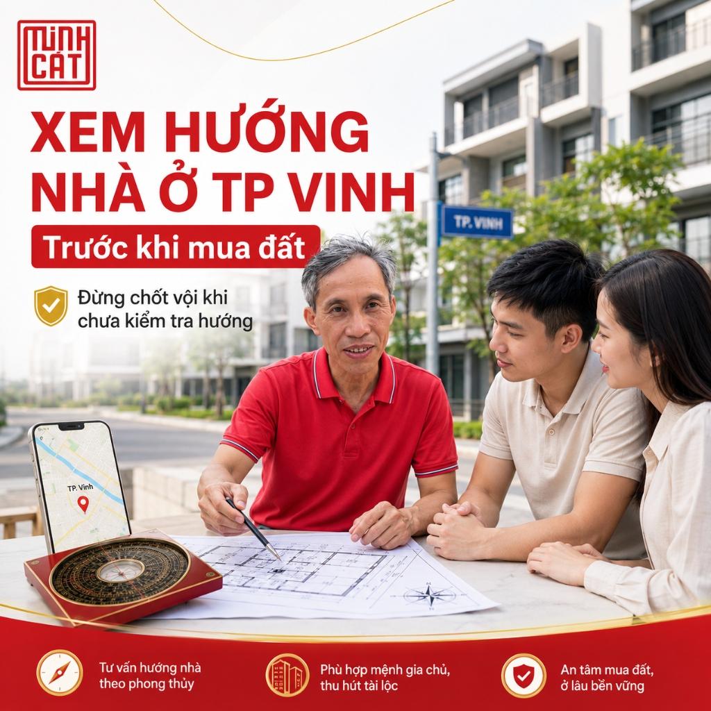 Xem hướng nhà ở TP Vinh